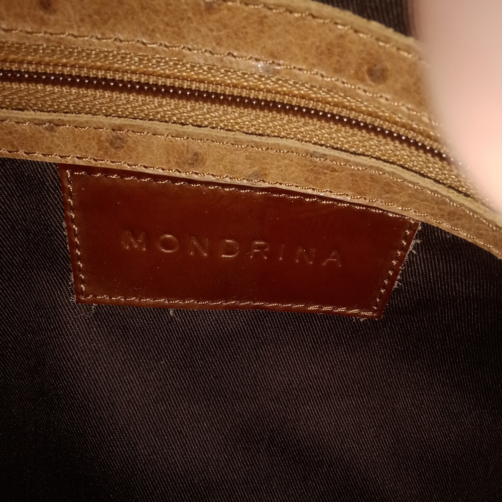 New Mondrina tote/clutch,half calf & Ostrich 13 1/2’ X 15 1/2’ X 10’ - Picture 5 of 5